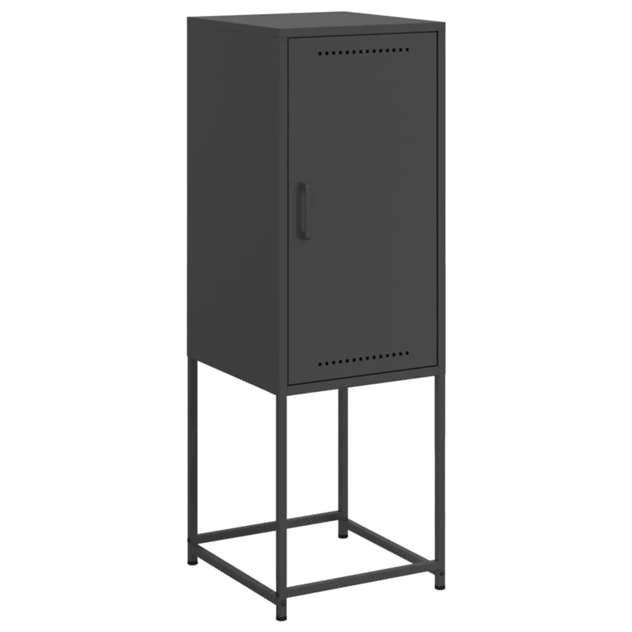 Buffet haut noir 36x39x107 cm acier - 2