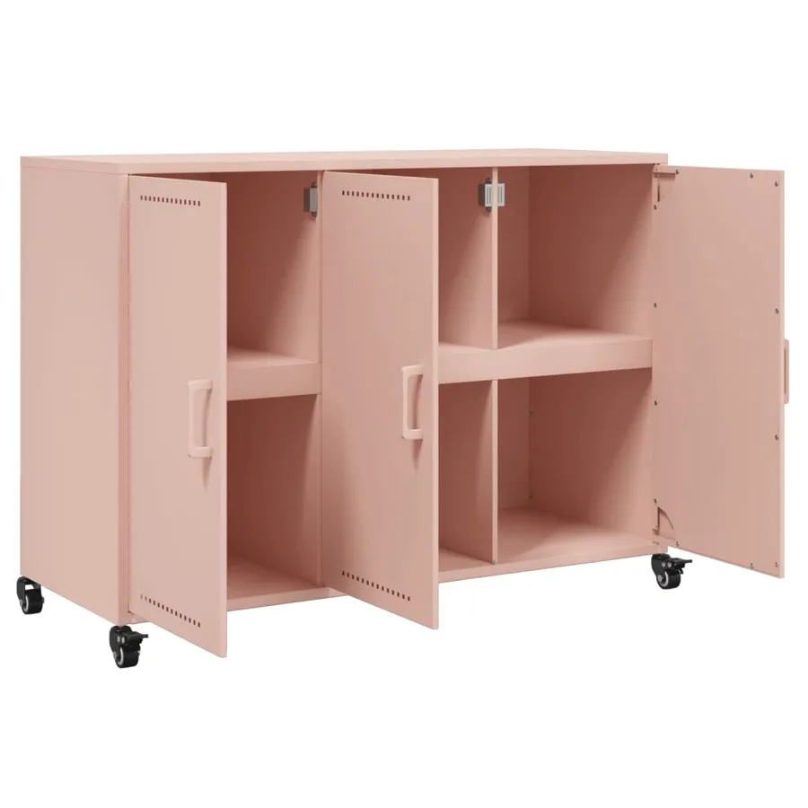 Buffet rose 100,5x39x72 cm acier - 10