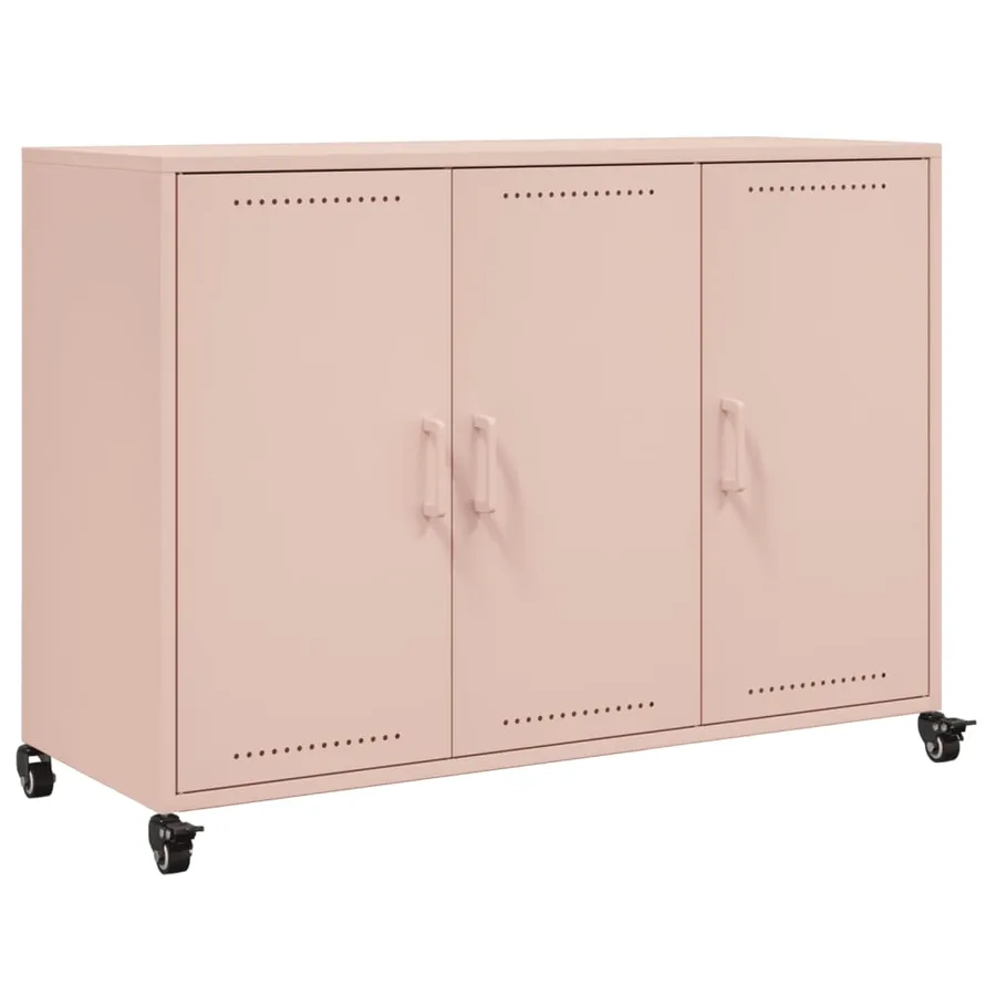 Buffet rose 100,5x39x72 cm acier - 2