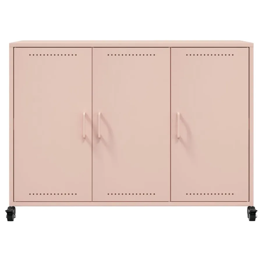 Buffet rose 100,5x39x72 cm acier - 6