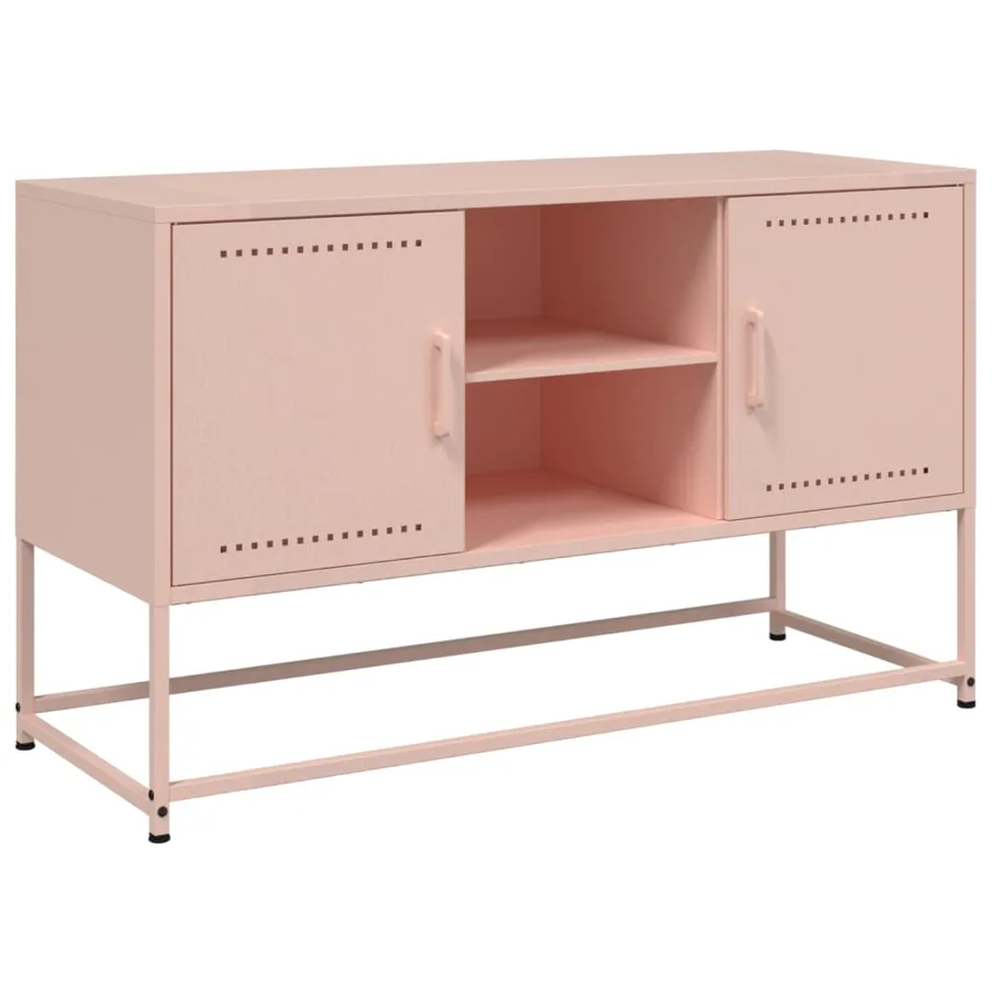 Meuble TV rose 100,5x39x60,5 cm acier - 2