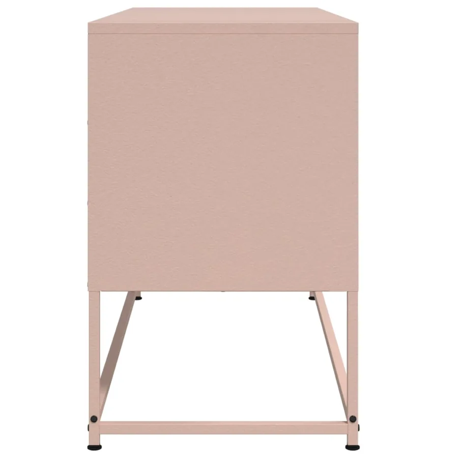 Meuble TV rose 100,5x39x60,5 cm acier - 7