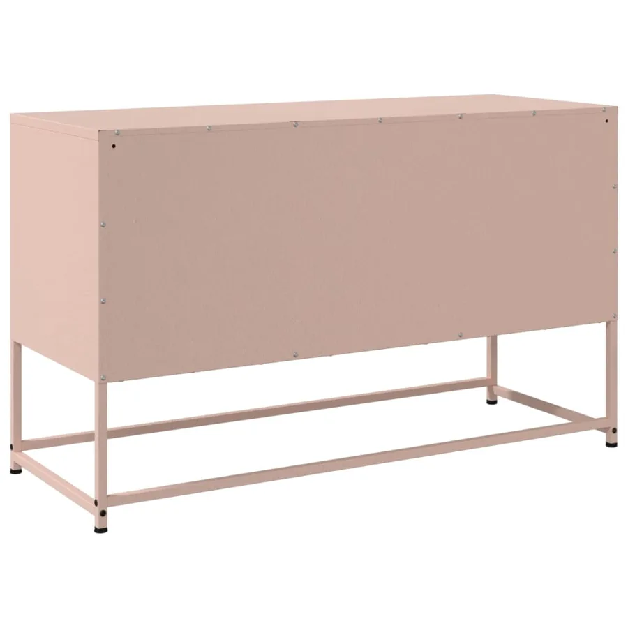 Meuble TV rose 100,5x39x60,5 cm acier - 8