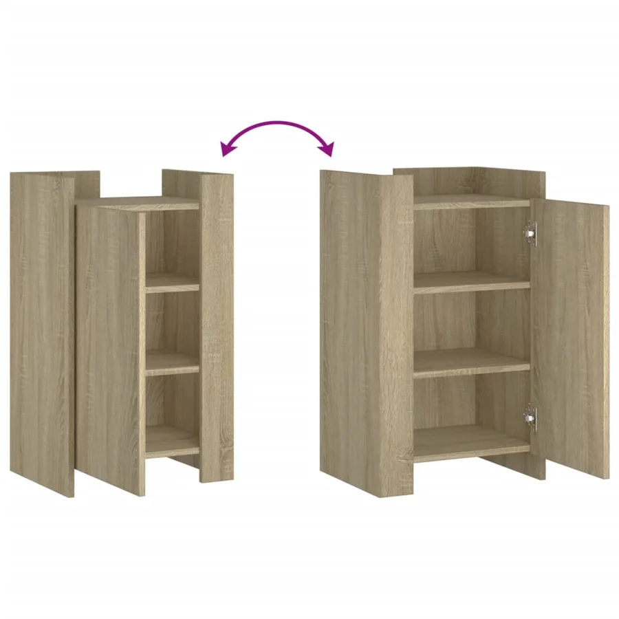 Buffet chêne sonoma 45x35x75 cm bois d'ingénierie - 8