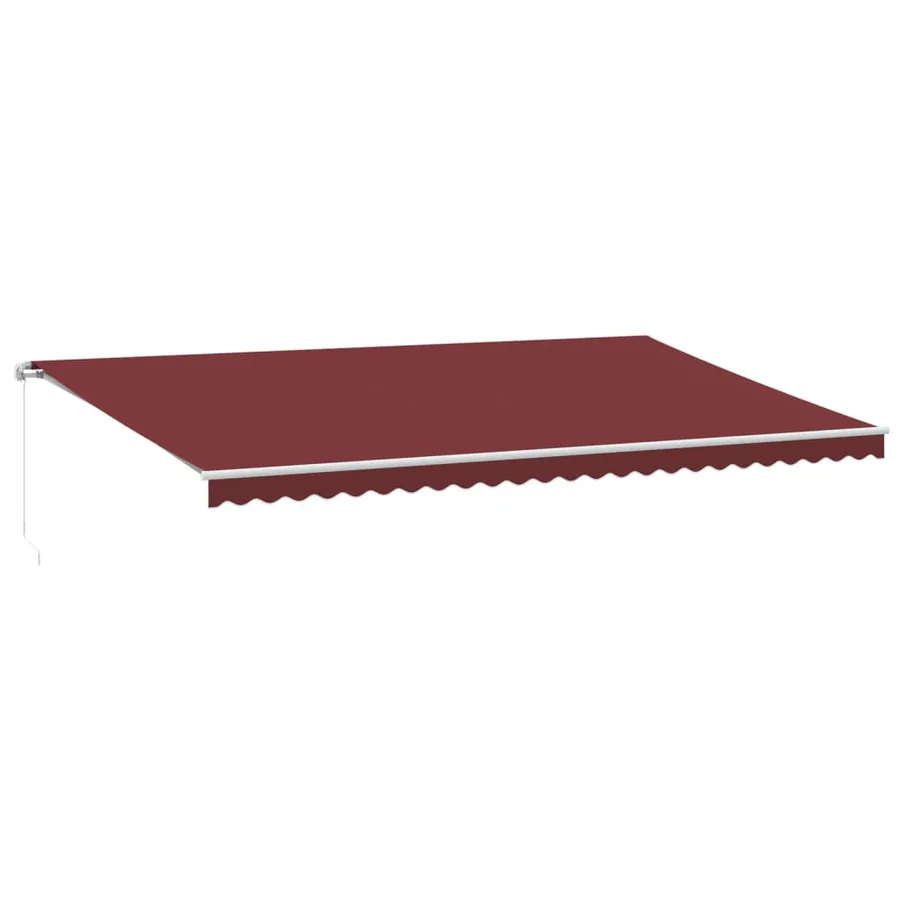 Auvent manuel rétractable bordeaux 600x350 cm - 2