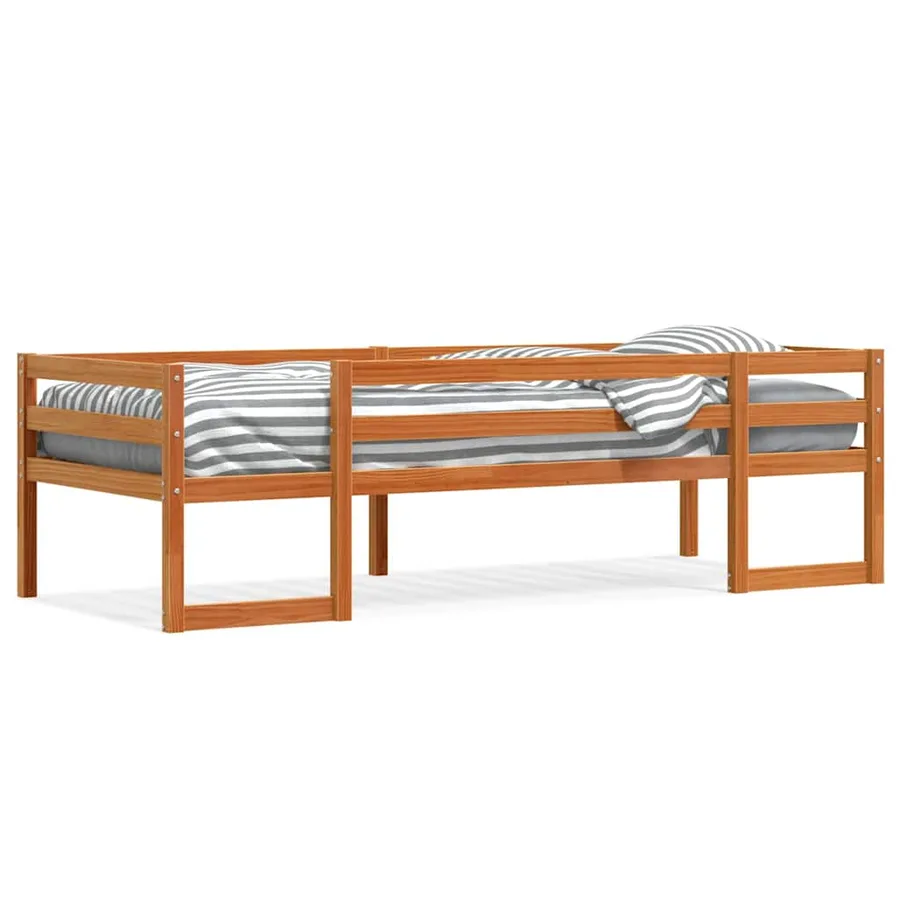 Cadre de lit pour enfants sans matelas cire marron 80x200 cm - 2