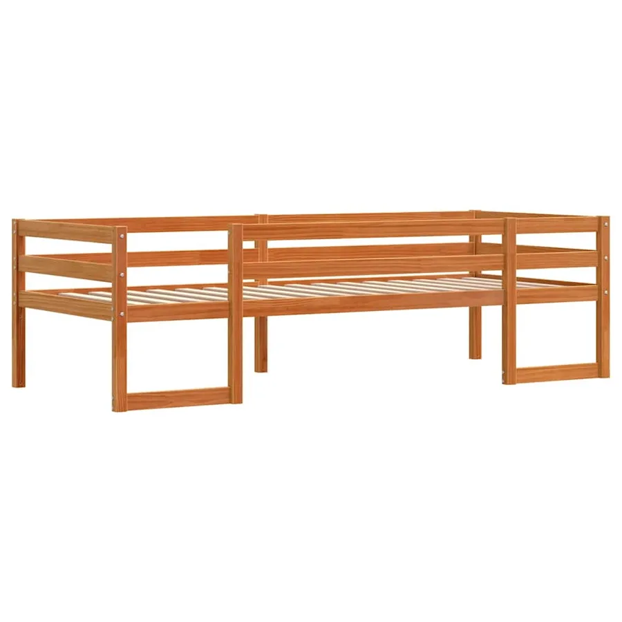 Cadre de lit pour enfants sans matelas cire marron 80x200 cm - 3