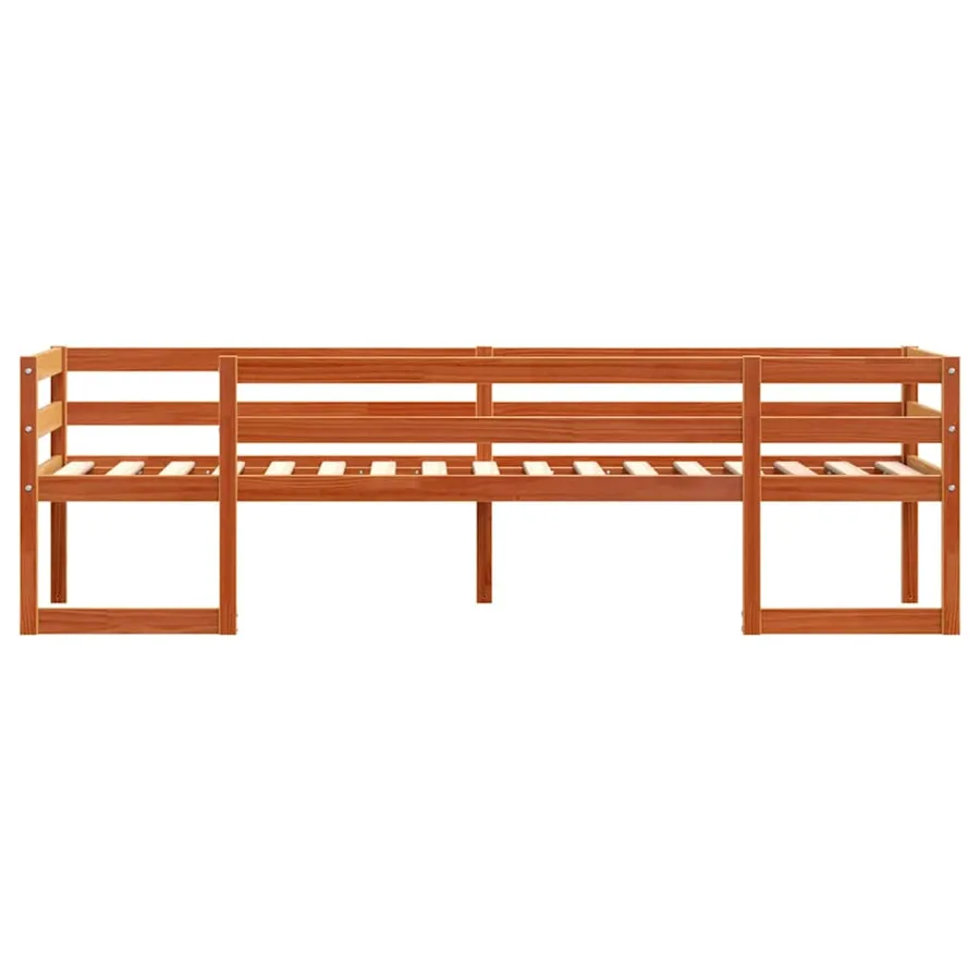 Cadre de lit pour enfants sans matelas cire marron 80x200 cm - 5