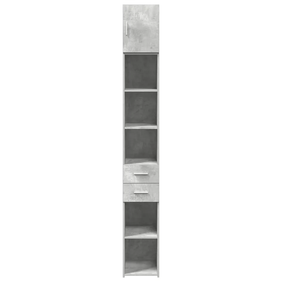 Armoire de rangement mince gris béton 30x42,5x225 cm - 4
