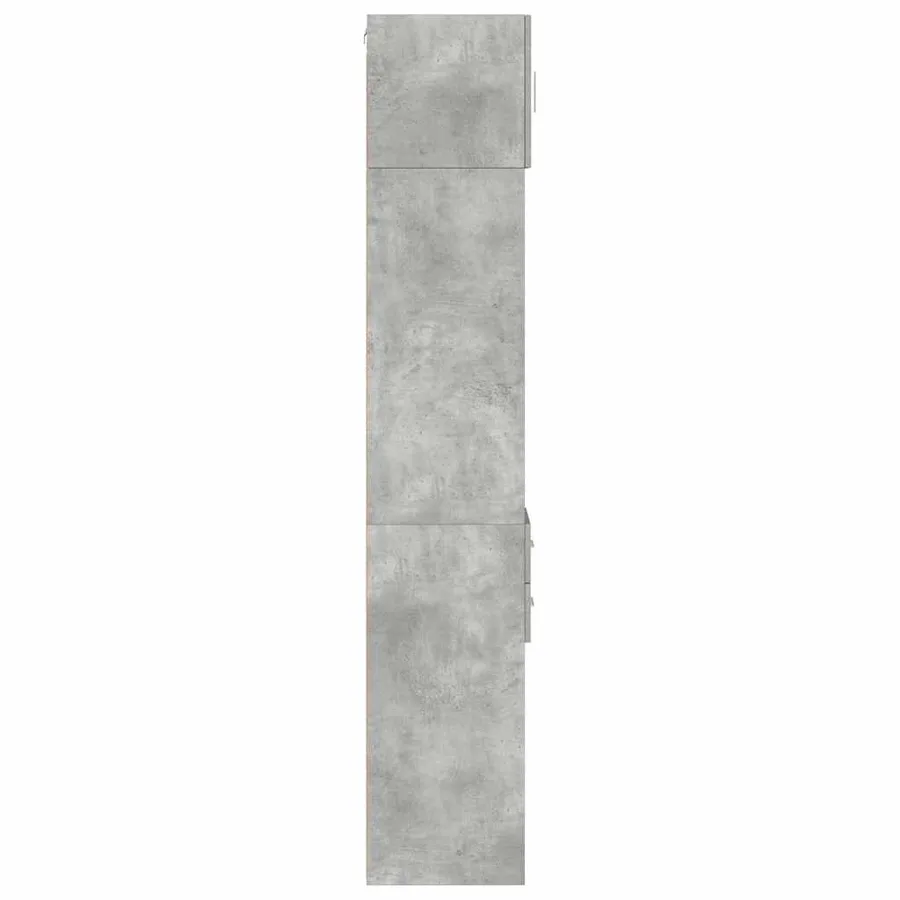 Armoire de rangement mince gris béton 30x42,5x225 cm - 7