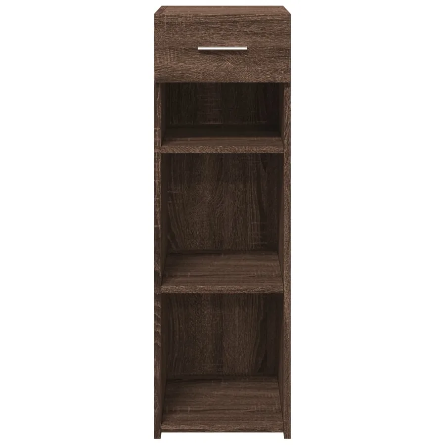 Buffet chêne marron 30x42,5x93 cm bois d'ingénierie - 4