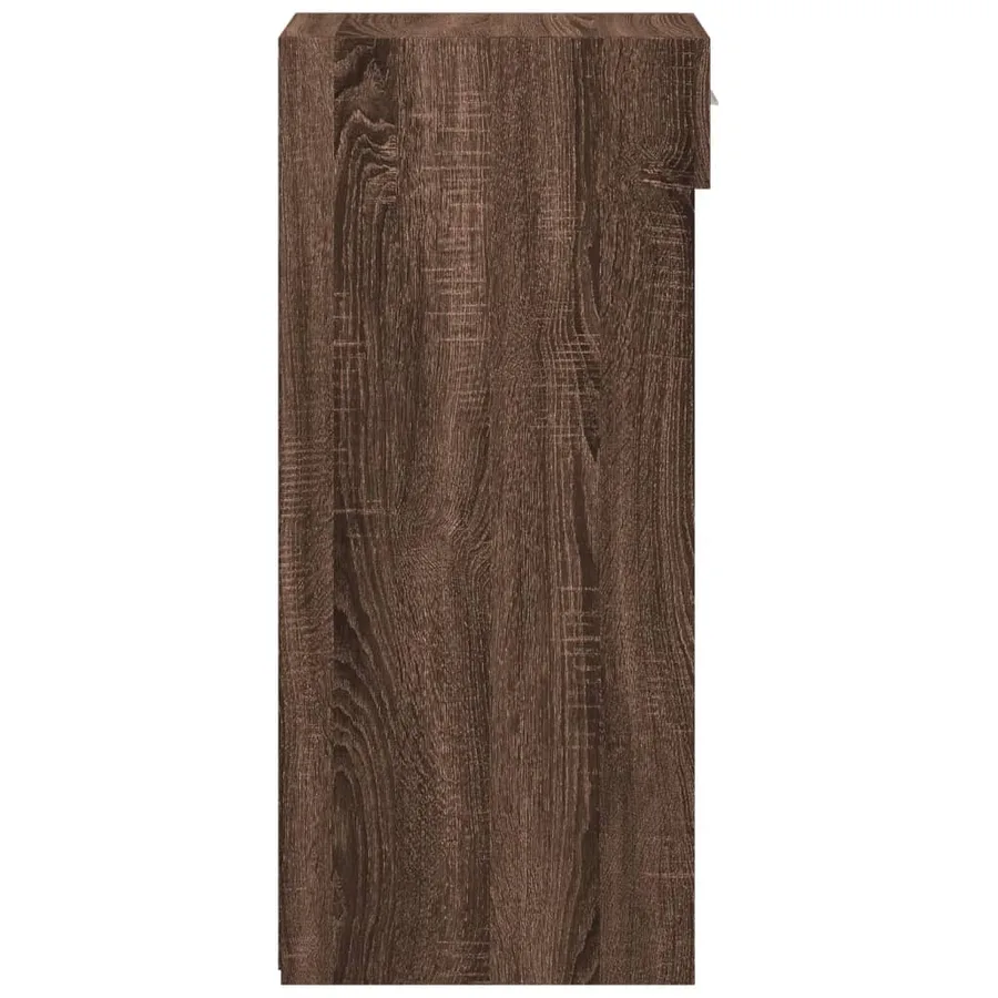 Buffet chêne marron 30x42,5x93 cm bois d'ingénierie - 5