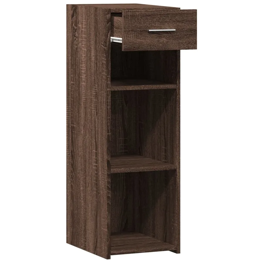Buffet chêne marron 30x42,5x93 cm bois d'ingénierie - 7