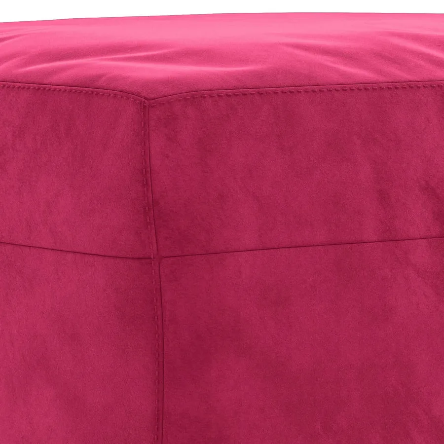 Ensemble de canapés 3 pcs avec coussins rouge bordeaux velours - 8