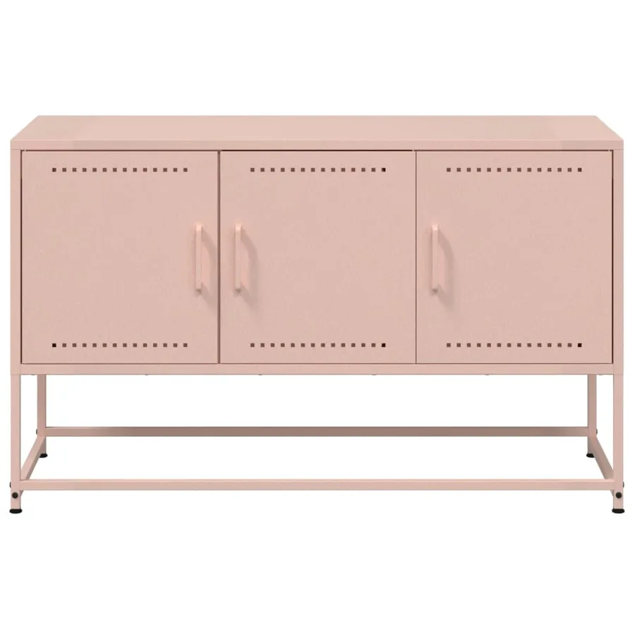 Meuble TV rose 100,5x39x60,5 cm acier - 6