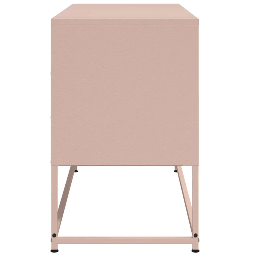 Meuble TV rose 100,5x39x60,5 cm acier - 7