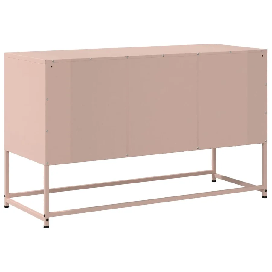 Meuble TV rose 100,5x39x60,5 cm acier - 8