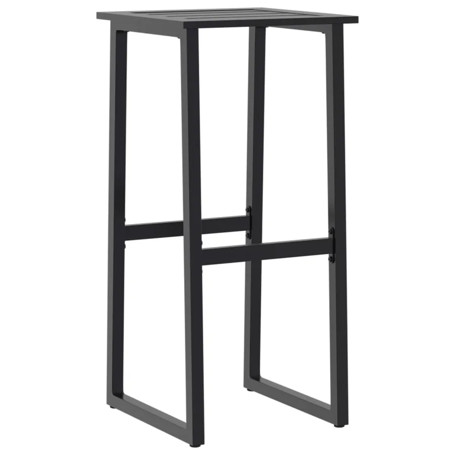 Tabourets de bar lot de 2 noir acier enduit de poudre - 4