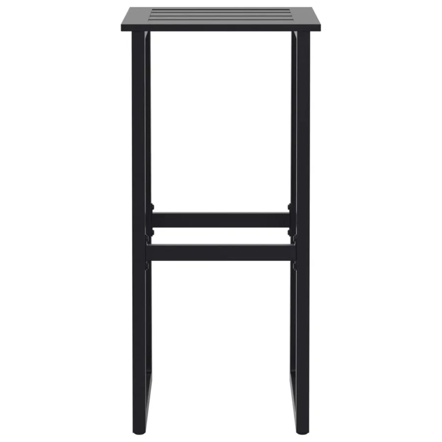Tabourets de bar lot de 2 noir acier enduit de poudre - 5
