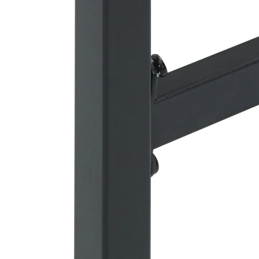 Tabourets de bar lot de 2 noir acier enduit de poudre - 7