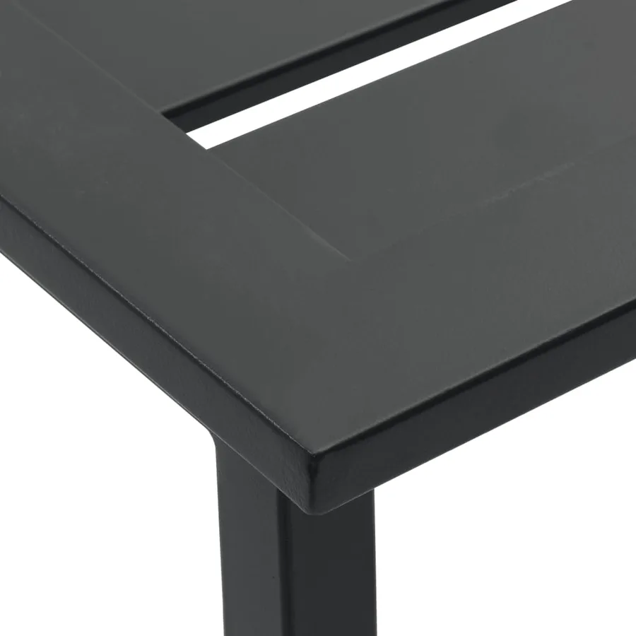Tabourets de bar lot de 2 noir acier enduit de poudre - 8
