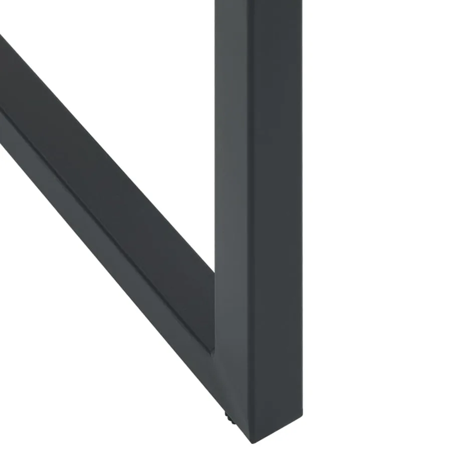 Tabourets de bar lot de 2 noir acier enduit de poudre - 9