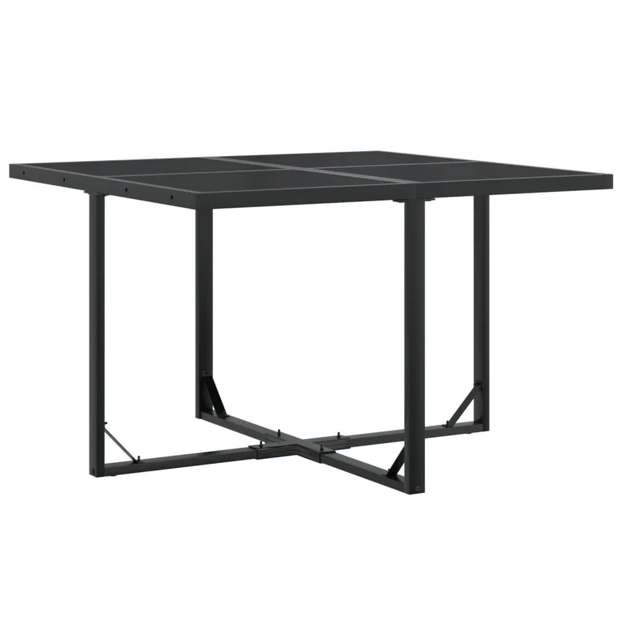 Ensemble à manger de jardin 9 pcs noir textilène - 3