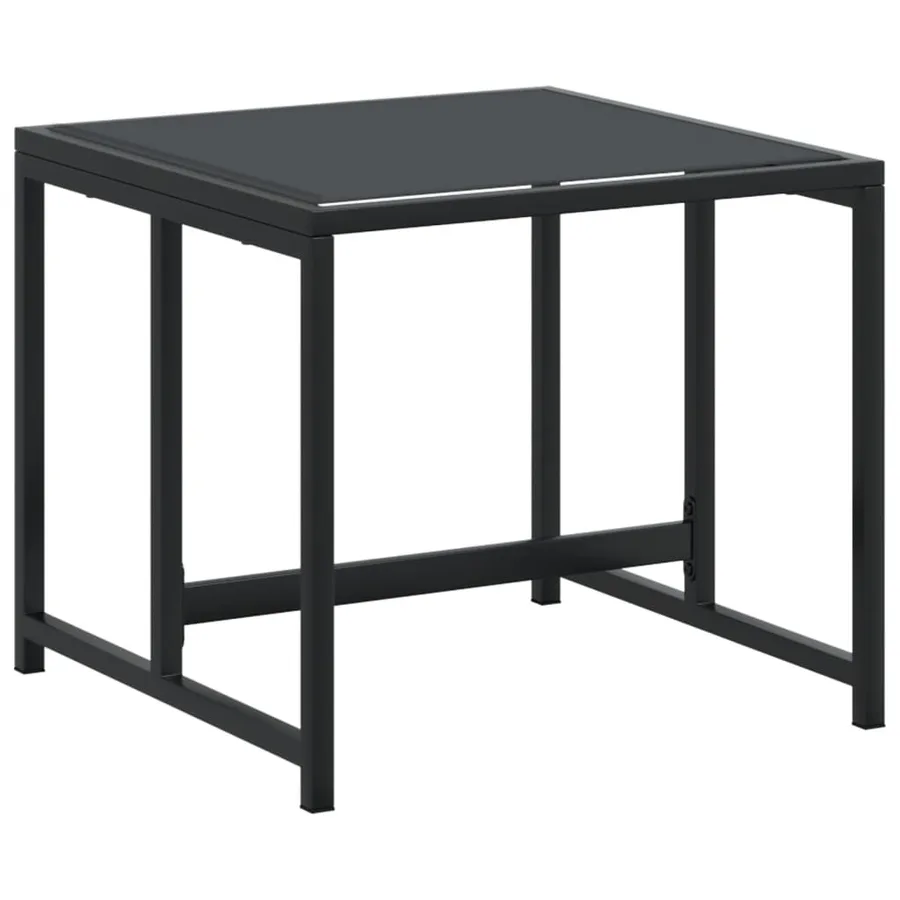 Ensemble à manger de jardin 9 pcs noir textilène - 5