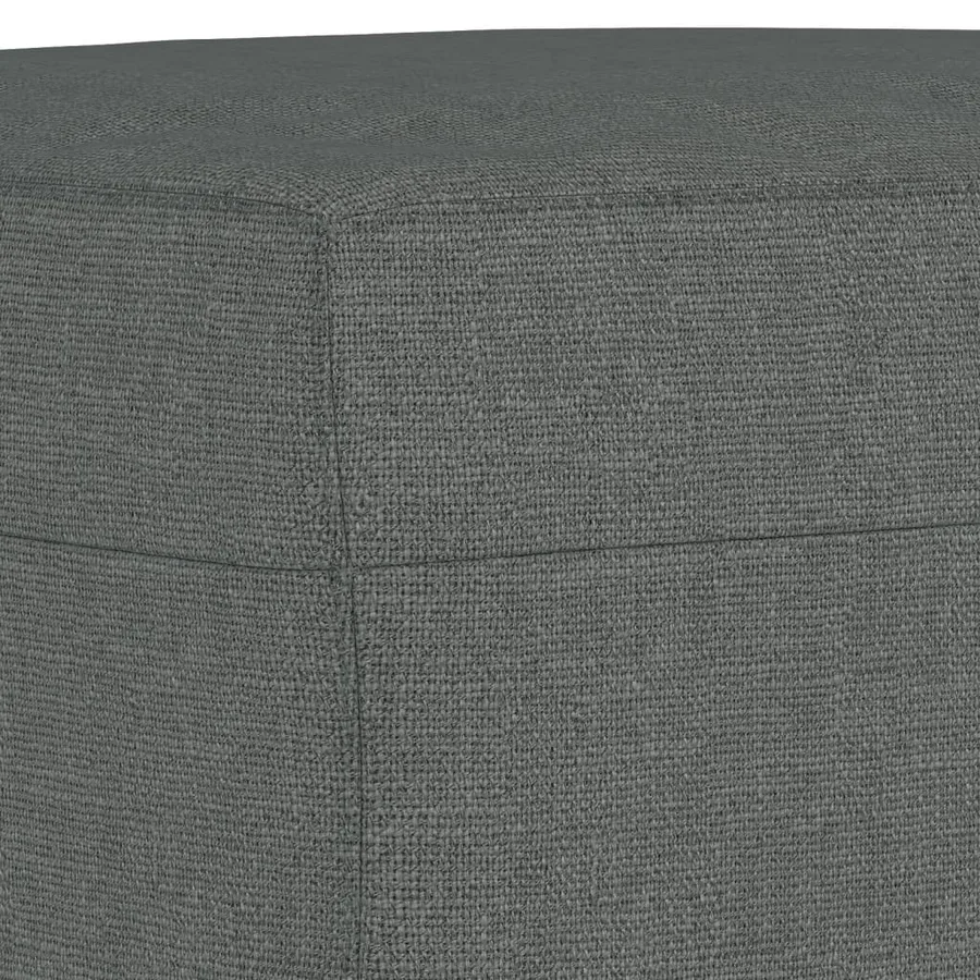 Ensemble de canapés 3 pcs coussins gris foncé tissu - 6