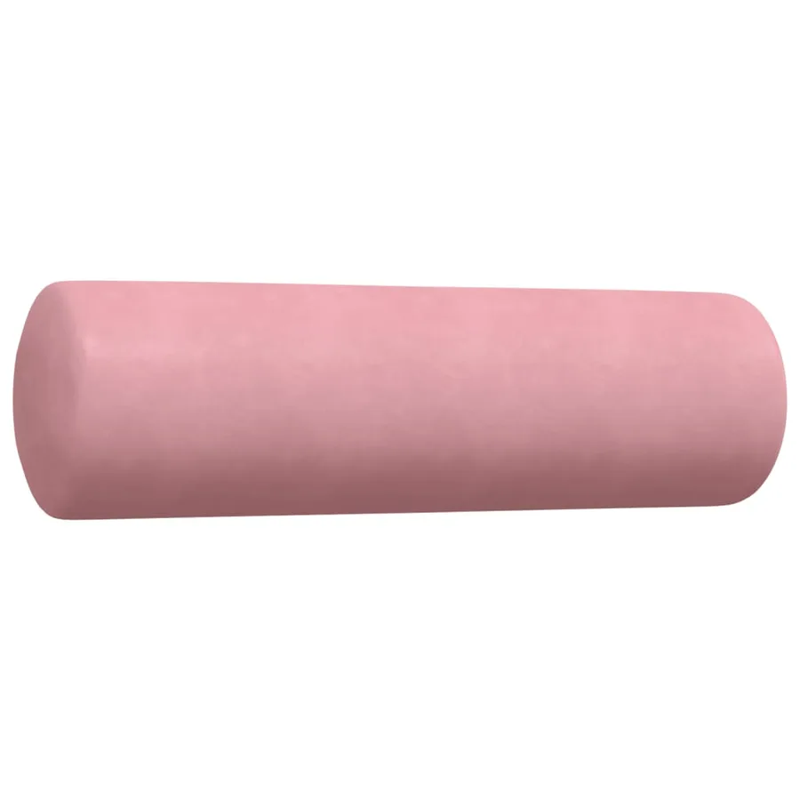 Ensemble de canapés 3pcs et coussins et traversins rose velours - 7
