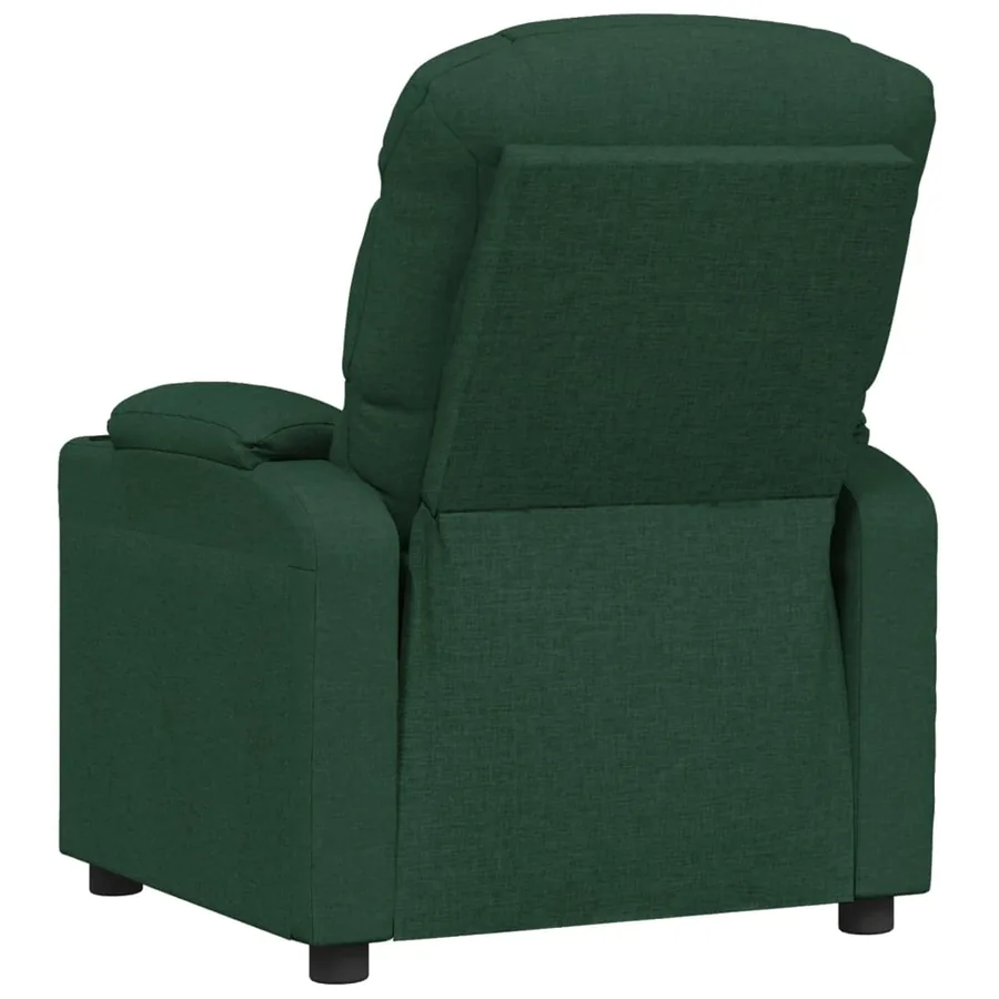 Fauteuil inclinable Vert foncé Tissu - 5