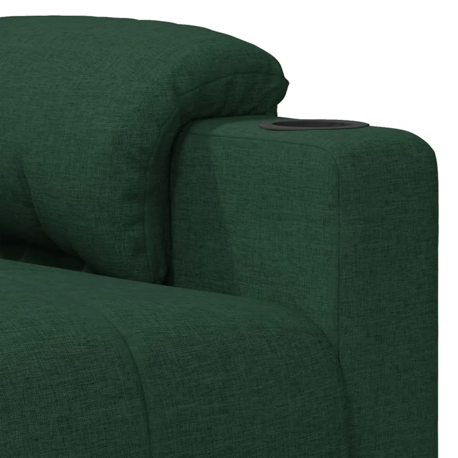 Fauteuil inclinable Vert foncé Tissu - 7
