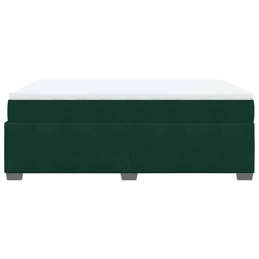 Sommier à lattes de lit et matelas Vert foncé 140x190cm Velours - 8