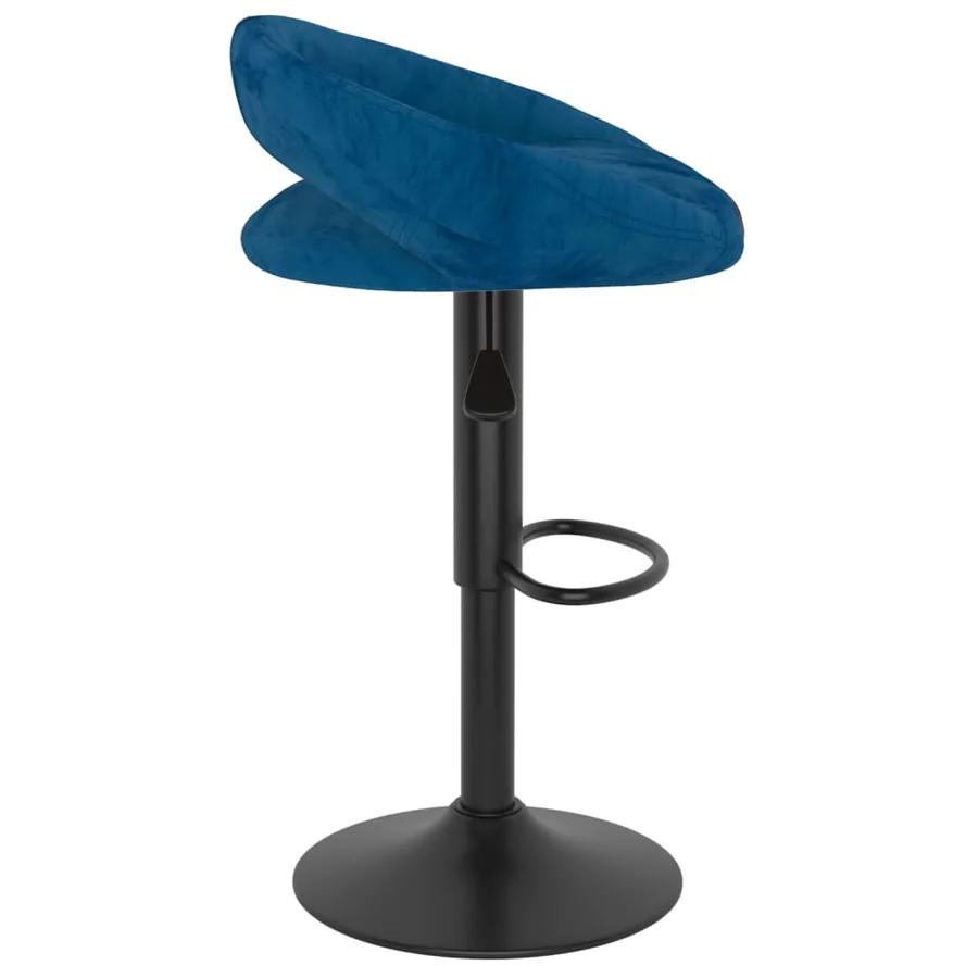Tabourets de bar lot de 2 bleu velours - 4