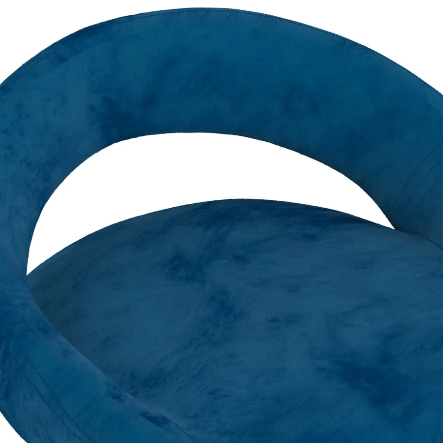 Tabourets de bar lot de 2 bleu velours - 7