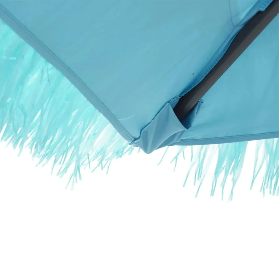 Parasol de jardin avec mât en acier bleu 269x269x235 cm - 7