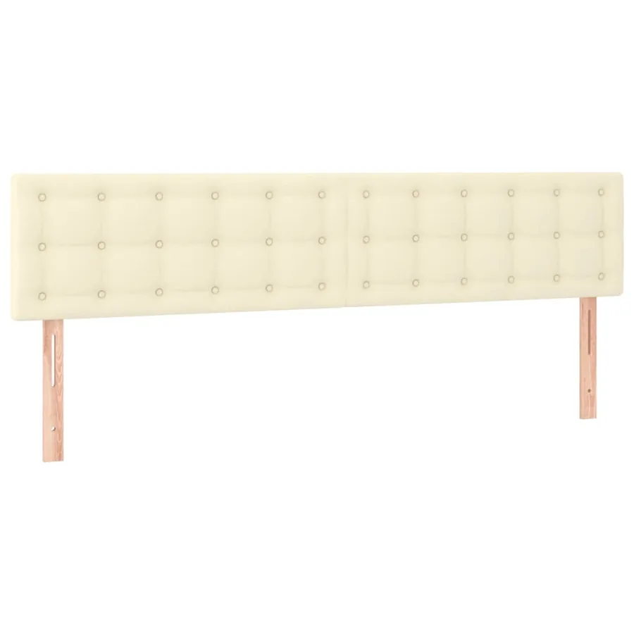 Sommier à lattes de lit avec matelas Crème 160x200cm Similicuir - 6
