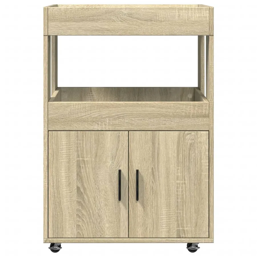 Chariot de bar chêne sonoma 60x39,5x89 cm bois d'ingénierie - 4