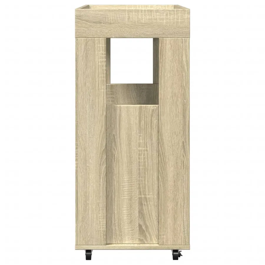Chariot de bar chêne sonoma 60x39,5x89 cm bois d'ingénierie - 5