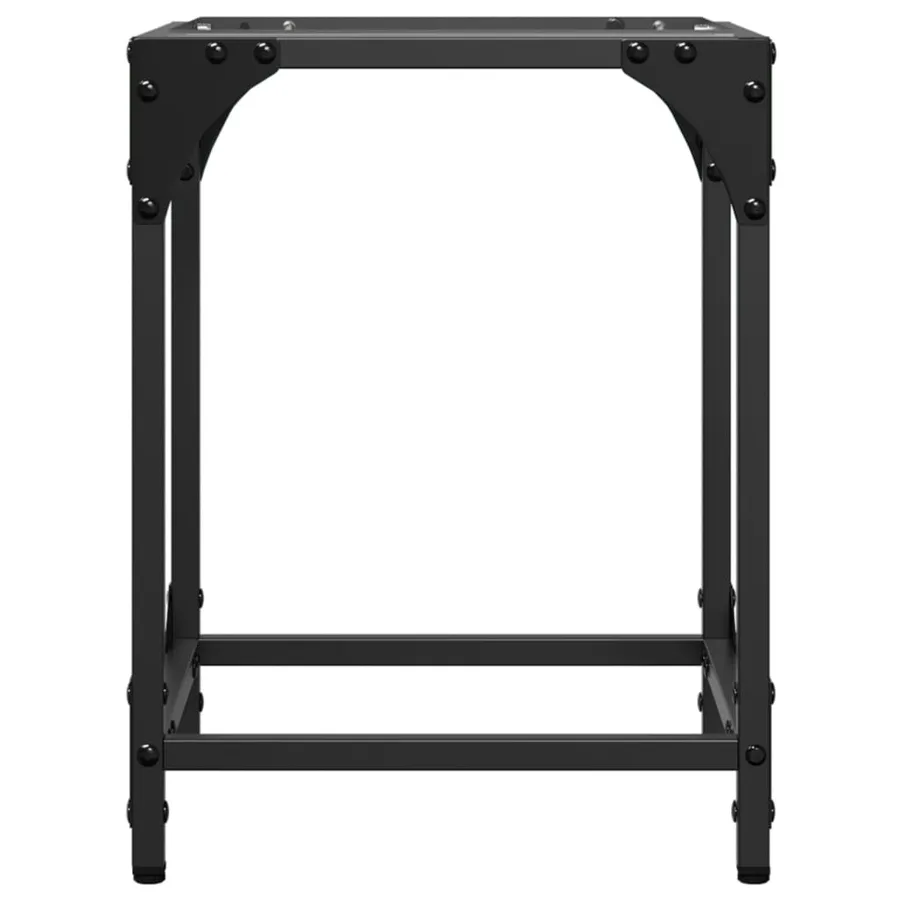 Table basse avec dessus en verre transparent 30x30x40 cm acier - 4
