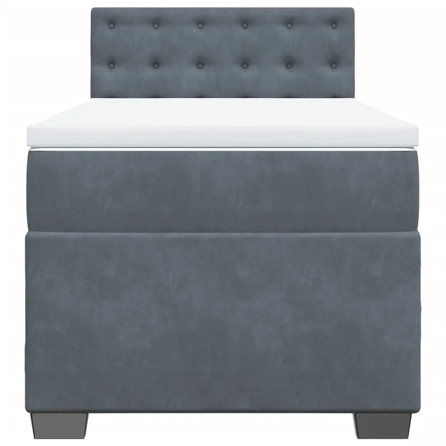 Sommier à lattes de lit avec matelas Gris foncé 100x200 cm - 4