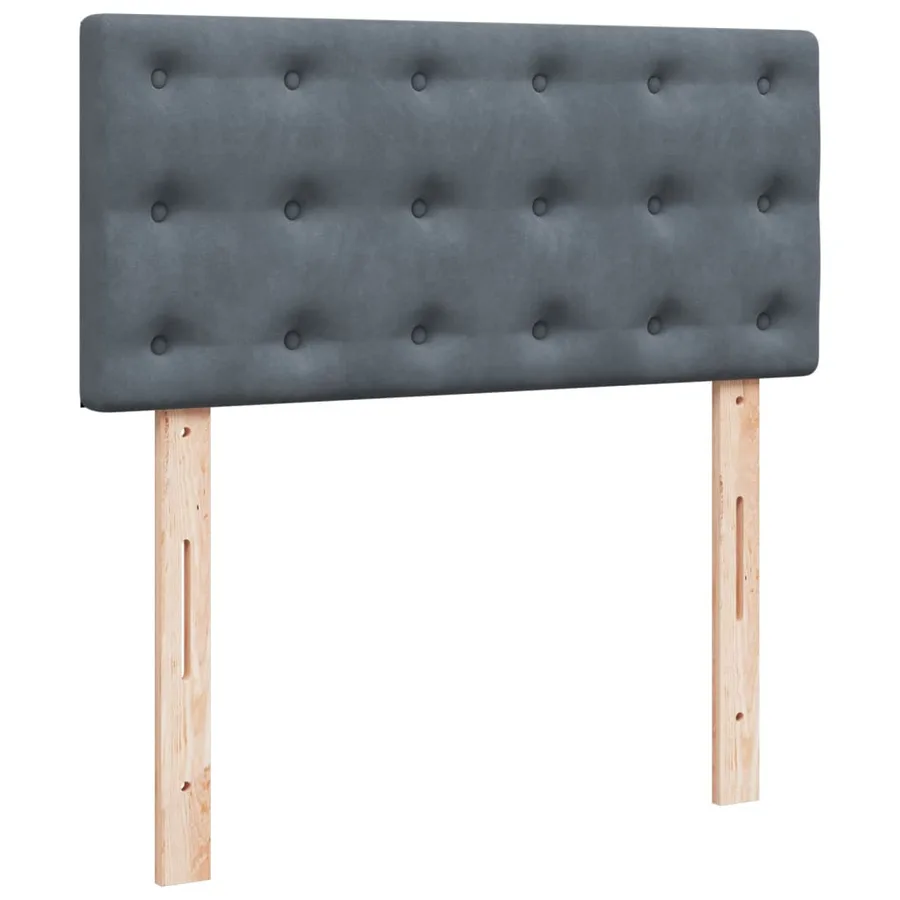 Sommier à lattes de lit avec matelas Gris foncé 100x200 cm - 8