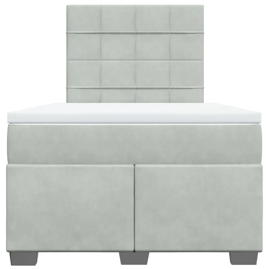 Sommier à lattes de lit et matelas Gris clair 120x200cm Velours - 6