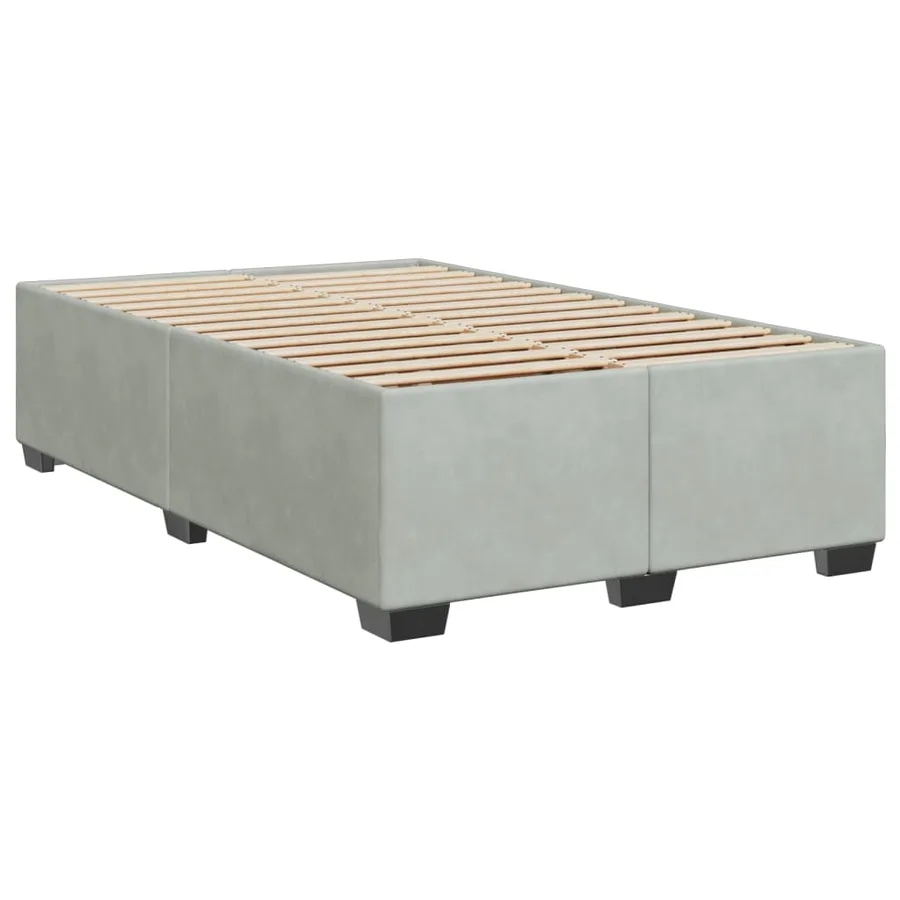 Sommier à lattes de lit et matelas Gris clair 120x200cm Velours - 8