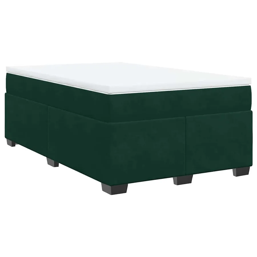 Sommier à lattes de lit et matelas Vert foncé 120x200cm Velours - 2