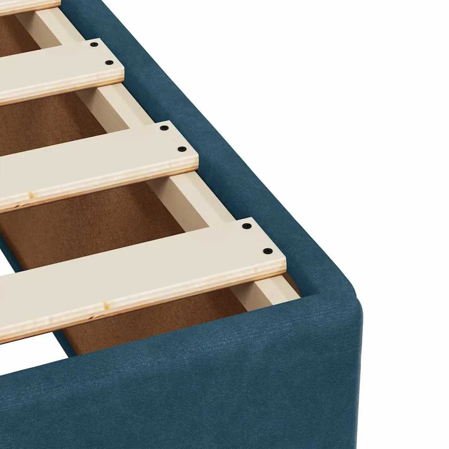 Sommier à lattes de lit et matelas bleu 120x200 cm velours - 13