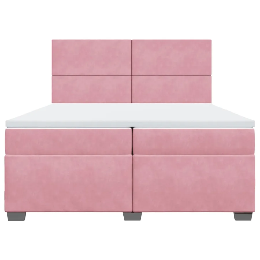 Sommier à lattes de lit avec matelas Rose 200x200 cm Velours - 6