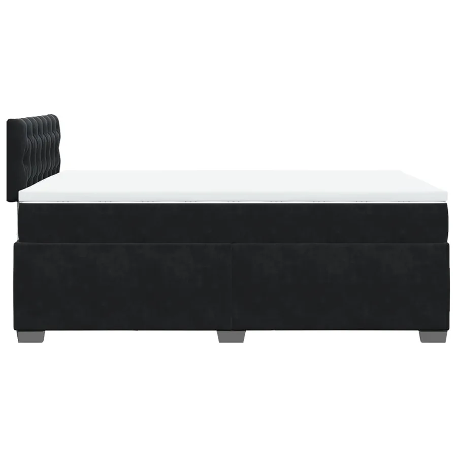 Sommier à lattes de lit avec matelas Noir 120x200 cm Velours - 11