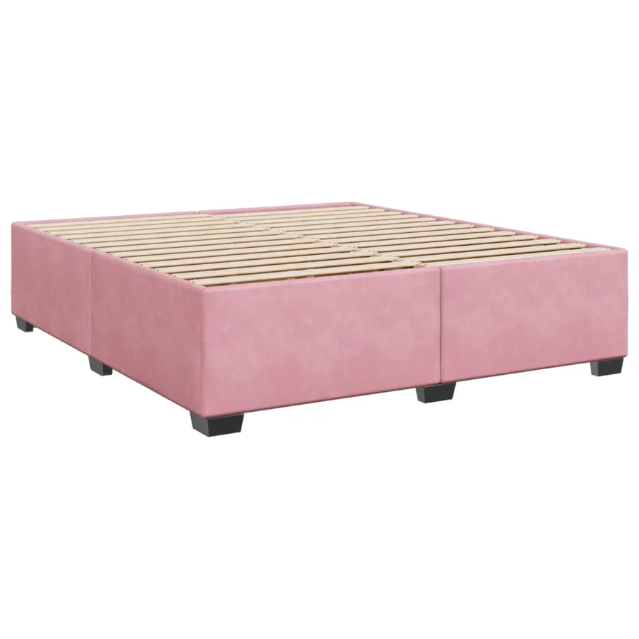 Sommier à lattes de lit avec matelas Rose 200x200 cm Velours - 5