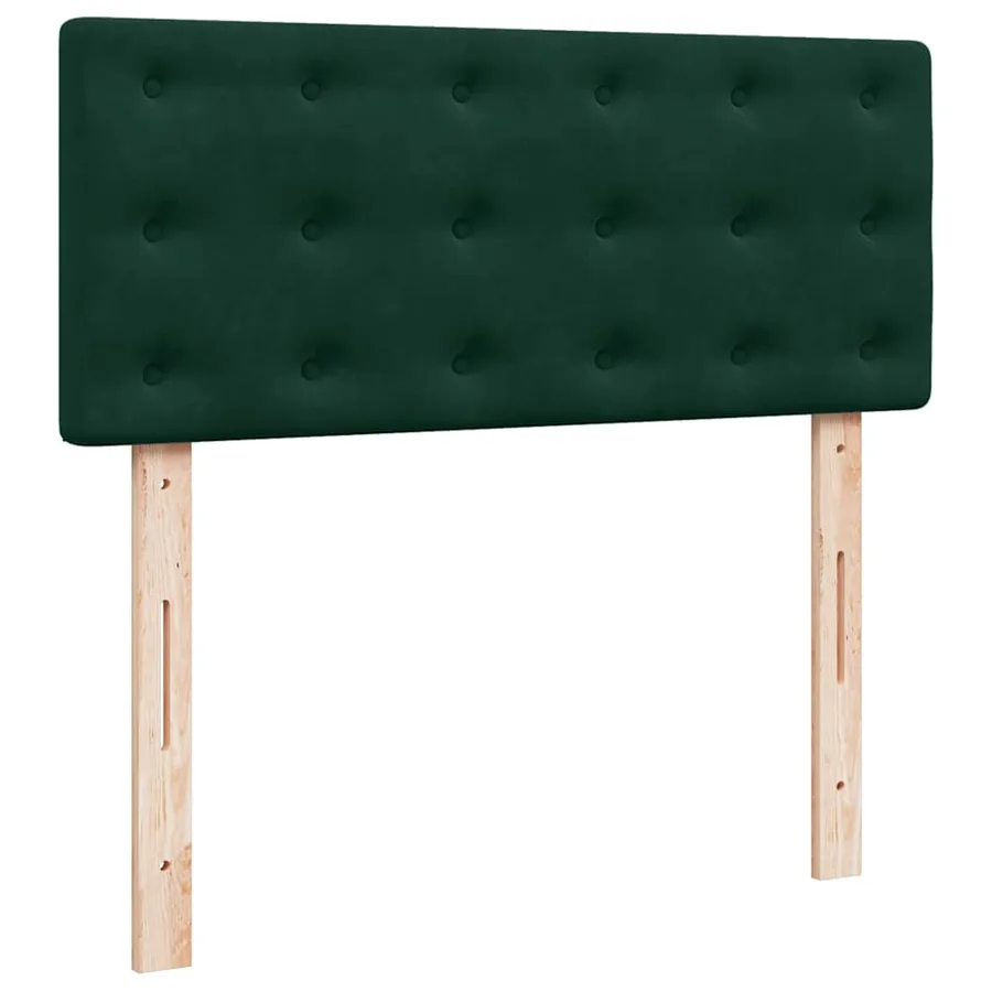 Sommier à lattes de lit avec matelas vert foncé 120x190 cm - 10